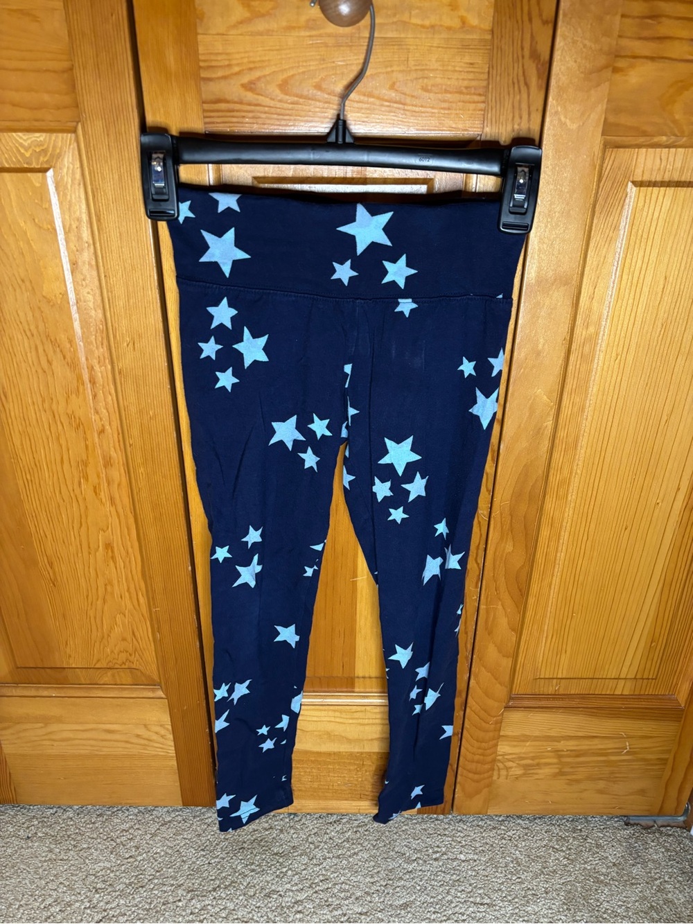 Justice Navy Leggings with Light Blue Stars